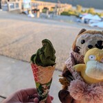 897 4茶屋 - 濃い煎茶ソフト♡(＾(ェ)＾)(⊙ө⊙)ｺｲｸﾏｰ♡