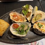 かなわ - 牡蠣のポットパイとオイスターカーニバル（牡蠣の逸品５種盛り）