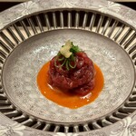 赤坂焼肉 八面六秘 - ユッケ 花乃牛(千日和牛)