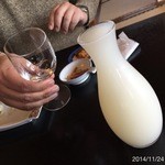 割烹旅館　志みず - 2014.11.24(月・祝)13時　昼飯1万円也(^o^)/　飲物別　焼渡り蟹と鯖が絶句！
      漬物、もろみアイスも絶品