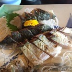 割烹旅館　志みず - これが鯖！2014.11.24(月・祝)13時　昼飯1万円也(^o^)/　飲物別　焼渡り蟹と鯖が絶句！
      漬物、もろみアイスも絶品