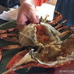 割烹旅館　志みず - 2014.11.24(月・祝)13時　昼飯1万円也(^o^)/　飲物別　焼渡り蟹と鯖が絶句！
      漬物、もろみアイスも絶品