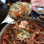 割烹旅館　志みず - 2014.11.24(月・祝)13時　昼飯1万円也(^o^)/　飲物別　焼渡り蟹と鯖が絶句！
      漬物、もろみアイスも絶品