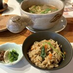 きのこ料理 創士庵 - 半天然まいたけの炊き込みご飯(⸝⸝⸝›௰‹⸝⸝⸝)ﾝﾏｯ~♡