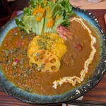 ボッコカリー - キーマカレー＆バターチキンカレーのあいがけ