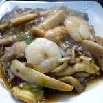 めだかタンタン - 12月6日 海老とキノコのオイスターソース炒め