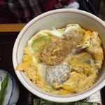 Tatsu noi - 辰の井定食のミニカツ丼アップ！ロースカツは３コ。