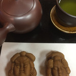 上野亀井堂 - 煎茶セット 人形焼き