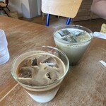 ou - アイスラテとほうじ茶ラテ