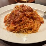 エノテカ ドォーロ - 鶏挽肉とジャガイモのスパゲッティーニ¥