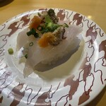 廻転寿司弁慶 - かわはぎ肝のせ