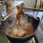 一休庵 - ぼたん一人鍋いただきます