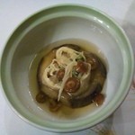 穂高ビューホテル - 焚合せ(海老湯葉巻き・焼き茄子　なめこ庵掛け)