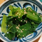 貝 刺身専門店 しらはら - 小松菜おひたし