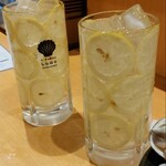 貝 刺身専門店 しらはら - レモンサワー
