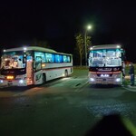 米子ユニバーサルホテル - 江の川パーキングで米子行き、松江行きのショット