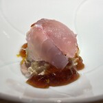 銀座 有涯 - 先付(岩手 皮剥)