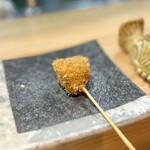 はい、串揚げです。 - 合鴨ロースと白葱