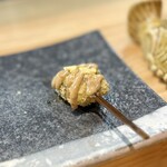 はい、串揚げです。 - たらの小松菜