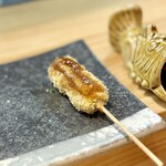 はい、串揚げです。 - 牛さがり