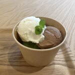 Mio Cafe TAKEHARA - 牧場ジェラートレギュラーサイズ２個盛り
