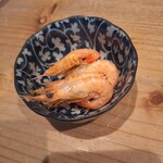 盛まつ - お通しよりえびの塩茹で