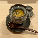 登喜和鮨 - モスグ蟹と平茸の茶碗蒸し