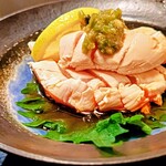 焼鳥よしなが - ひね鶏 モモのタタキ