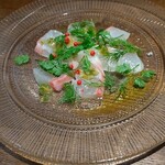 炉端×イタリアン アルベロ - 真鯛カルパッチョ