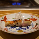 温石 - ●焼き物
      金目鯛の炭火焼き、実山椒醤油