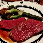 エレゾゲート - 蝦夷鹿ステーキ⭐️澄み切った肉汁⭐︎⭐︎シルキーな質感が素晴らしい❤️╰(*´︶`*)╯♡