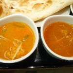 サモサ - 鶏里芋カレーと野菜カレー