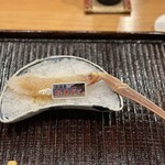 みつき - 浜坂松葉蟹脚の刺身（昆布出汁氷漬け醤油和え）①