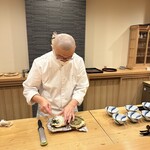 みつき - この蟹味噌リゾットを作る過程を眺められる幸福感！