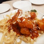 広東家庭料理おかむら - 絶品の大海老の海老チリソース