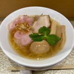 なにわ 麺次郎 - 黄金貝らーめん＋味玉