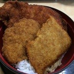 小川家 - ソースビッグロースかつ丼 並、ロースとヒレをトッピング