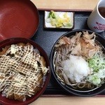 小川家 - ソース辛マヨかつ丼 並＋おろしそば レギュラー（上方から）