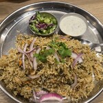 エリックサウス - キーマビリヤニ、上から見たところ