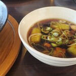 蕎麦DAYS - つけ汁のネギも最高