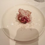 リストランテ･ヒロ チェントロ - 京芋のフリット　切りたての生ハムを添えて