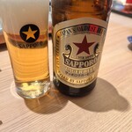 とり酒場 博多華善 - 赤星は嬉しい