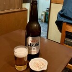 厨房子だぬき - 瓶ビールとお通し