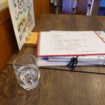 とろんと - テーブルセットアップ状況

■おしぼり（入口近く）、水（カウンター左端付近）
　はセルフサービスとなる

おしぼり位置が初めてなので分からず
取りに行けなかった（笑）