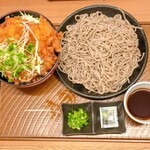 から好し - 料理写真:信州名物山賊焼き丼&もり蕎麦セットのご飯大盛りと蕎麦2倍