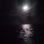 やよい軒 - 満月の中、高速船はススム