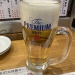 立ち喰い寿司 大松 - ビールは650円