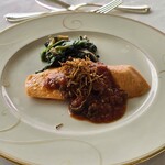 シンフォニー東京湾クルーズ - 鮮魚のポワレ　トマトとオリーブのソース