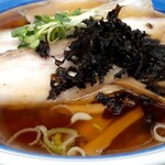 麺工房善 - 岩のりがいっぱいのってます！