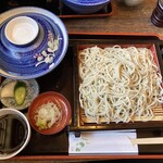 石挽　手打ち　いわもと - 親子丼セットで、お蕎麦大盛りです。